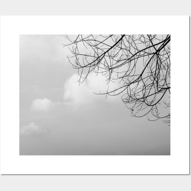 Dead tree with dark gloomy sky Wall Art by 13Lines Art